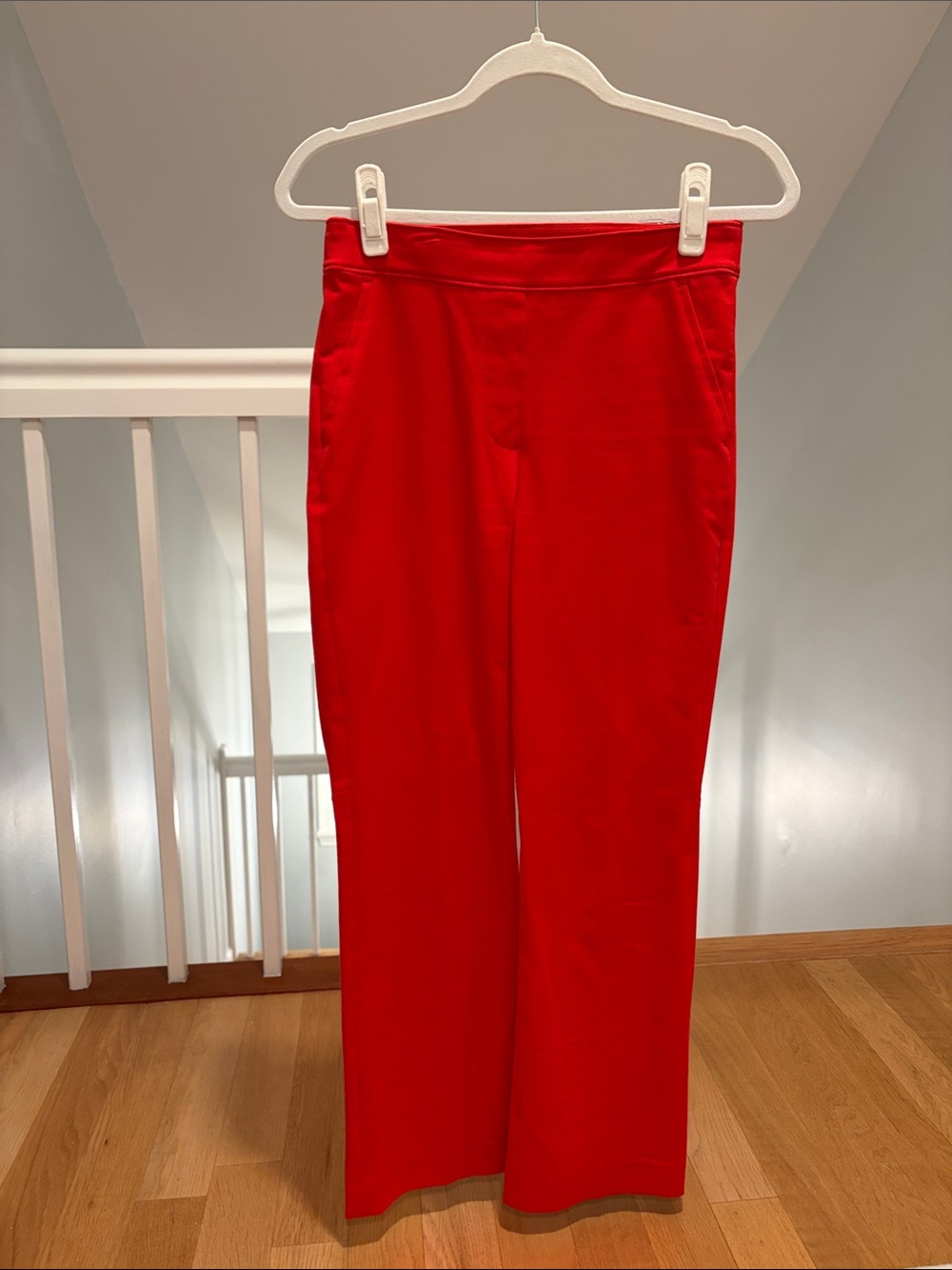 SPANX Red Cropped Straight-Leg Pants